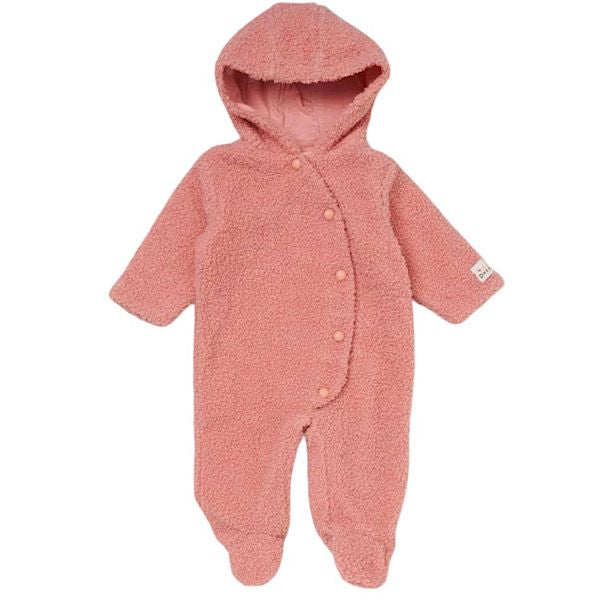 Baby Girls Teddy Fleece Pramsuit