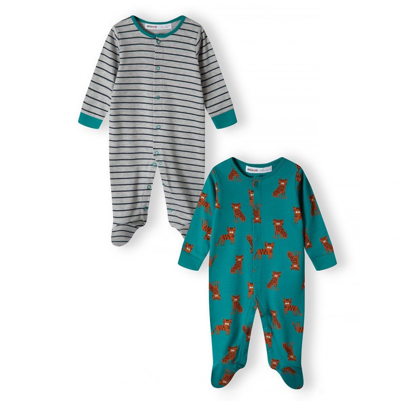 Baby Boys 2 Pack Sleepsuits