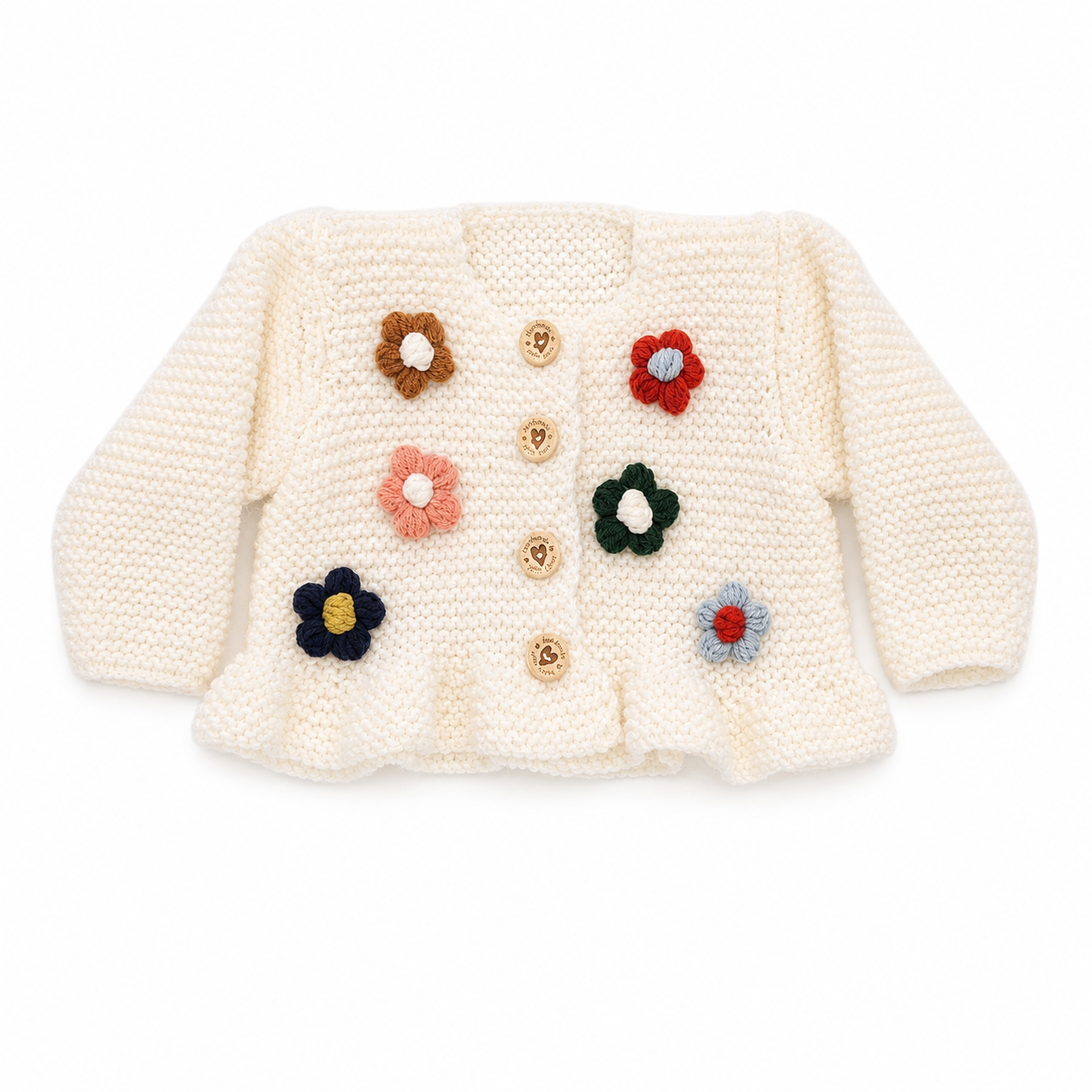 Baby Girls Hand Knitted Cardigan