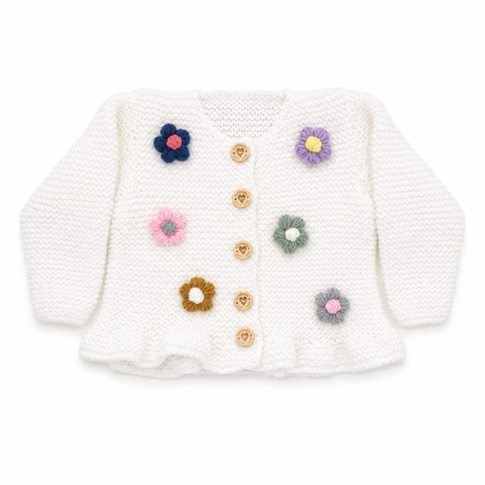 Girls Hand Knitted Cardigan