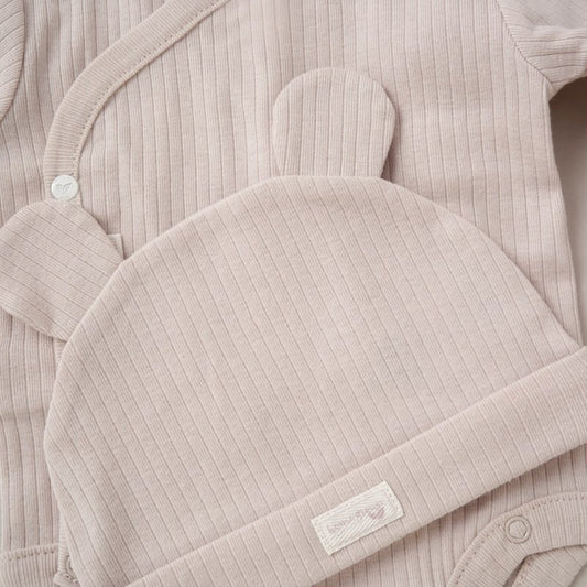 Baby Organic Ribbed 3 Piece Outfit