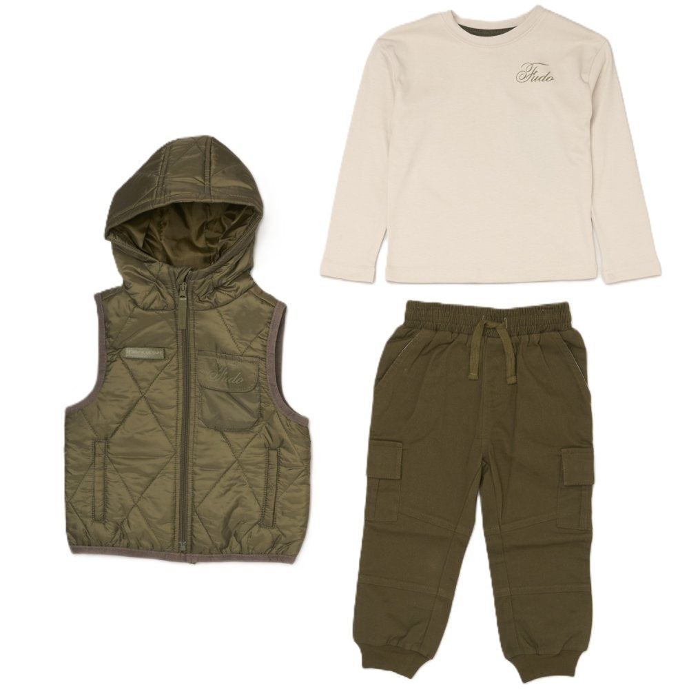 Boys Quilted Gilet Outfit