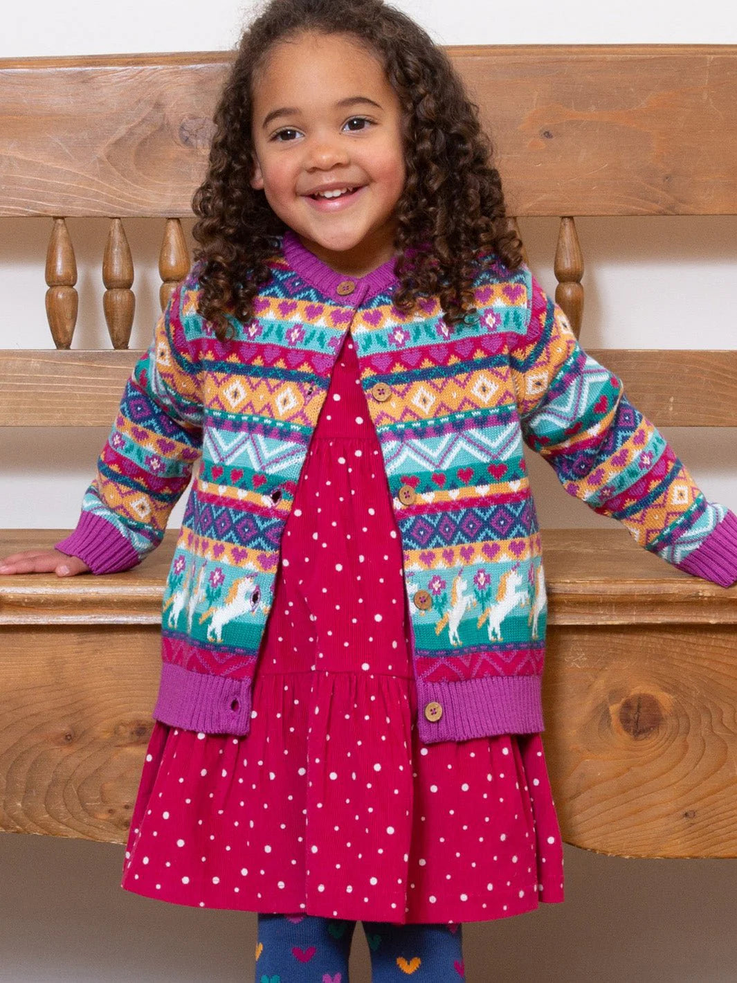 Baby Girls Organic Kaleidoscope Cardi