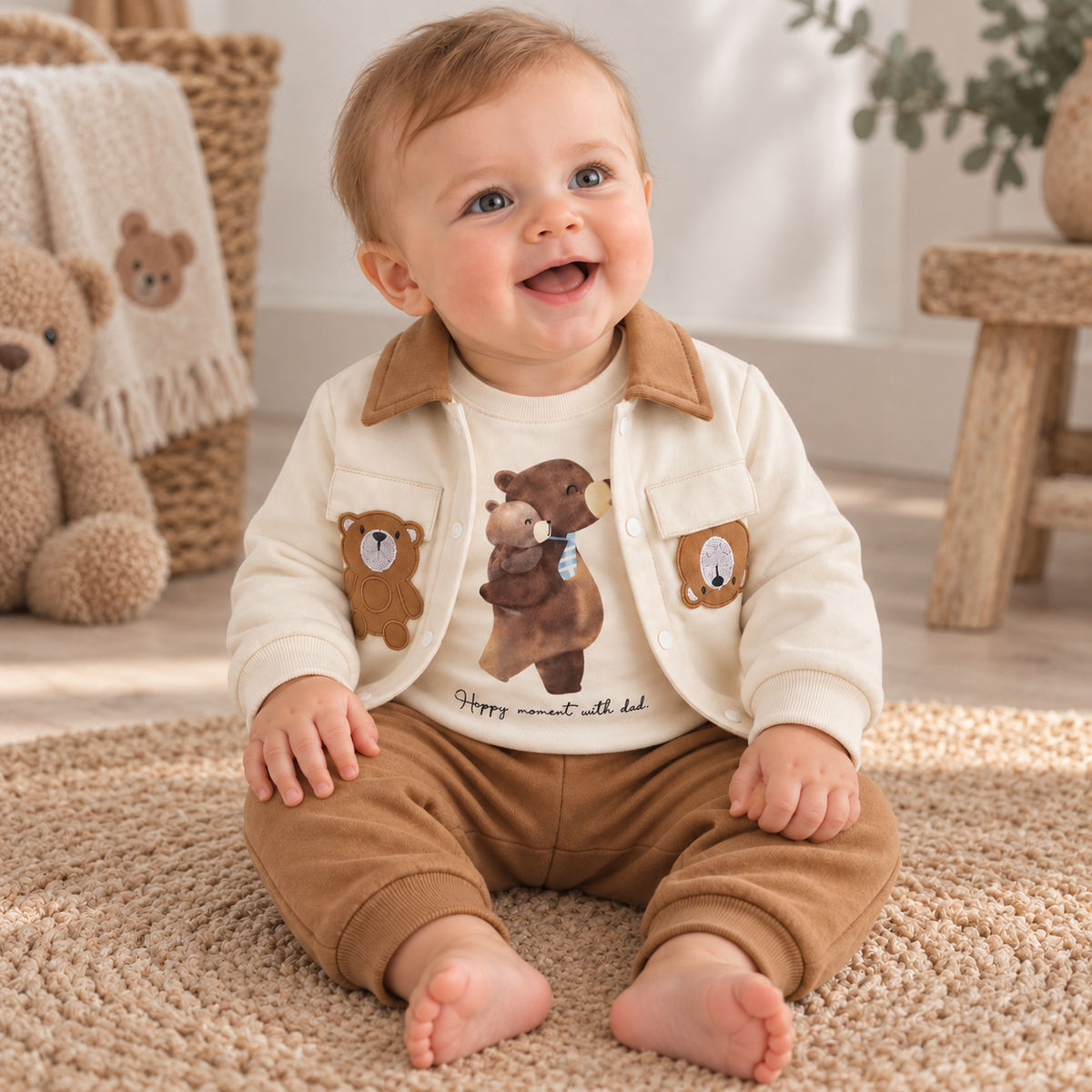 Baby Boys Teddy Outfit