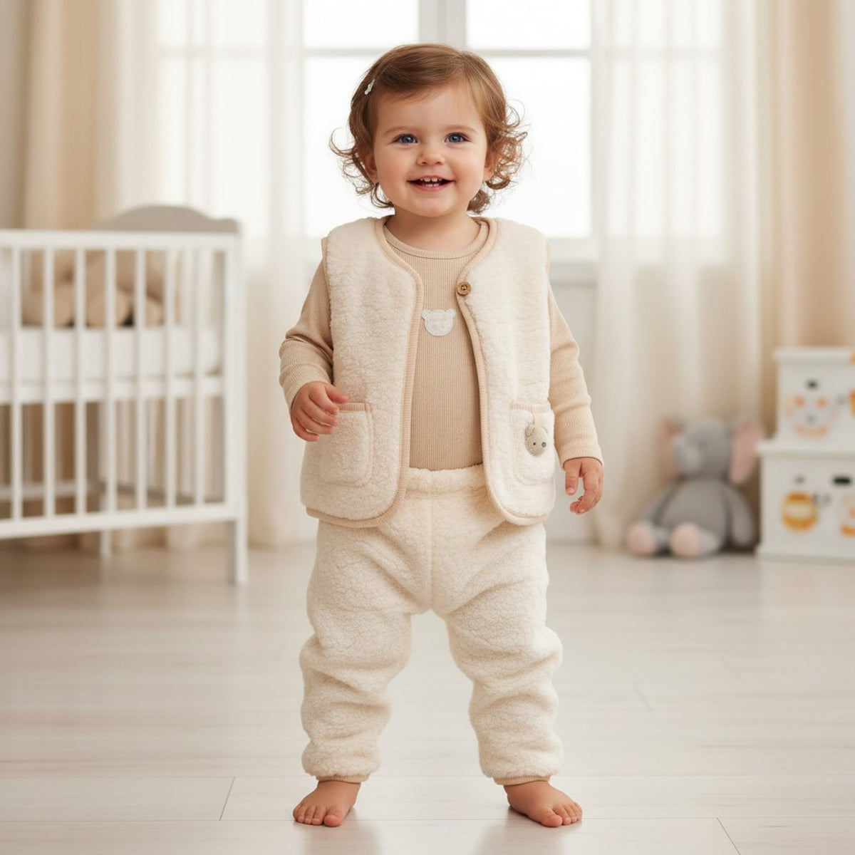 Baby Sherpa Gilet Outfit