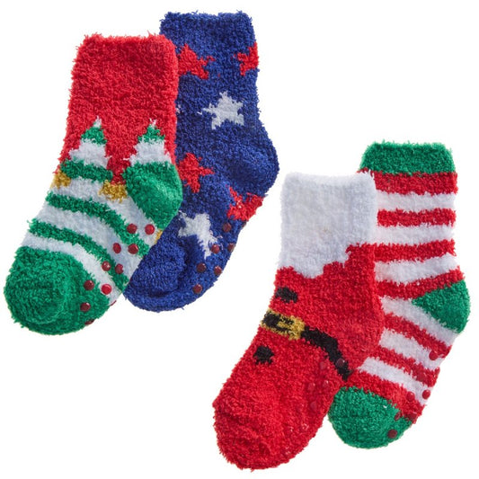 Baby 2 Pack of Cosy Christmas Socks