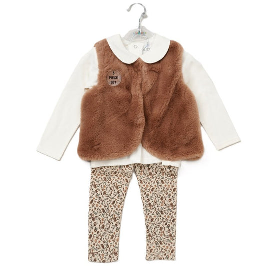 Baby Girls Faux Fur Gilet Outfit