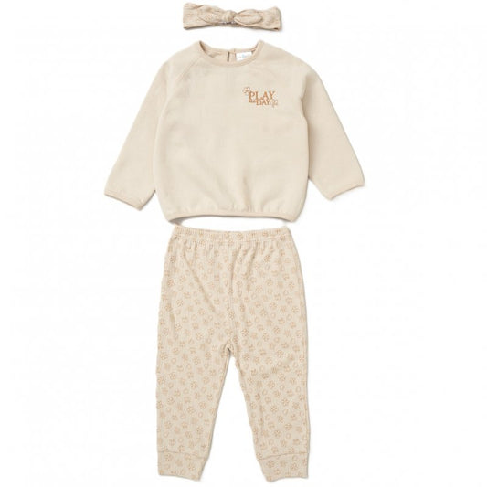 Baby Girls Sweatshirt & Ribbed Legging Outfit