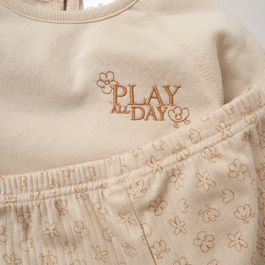 Baby Girls Sweatshirt & Ribbed Legging Outfit