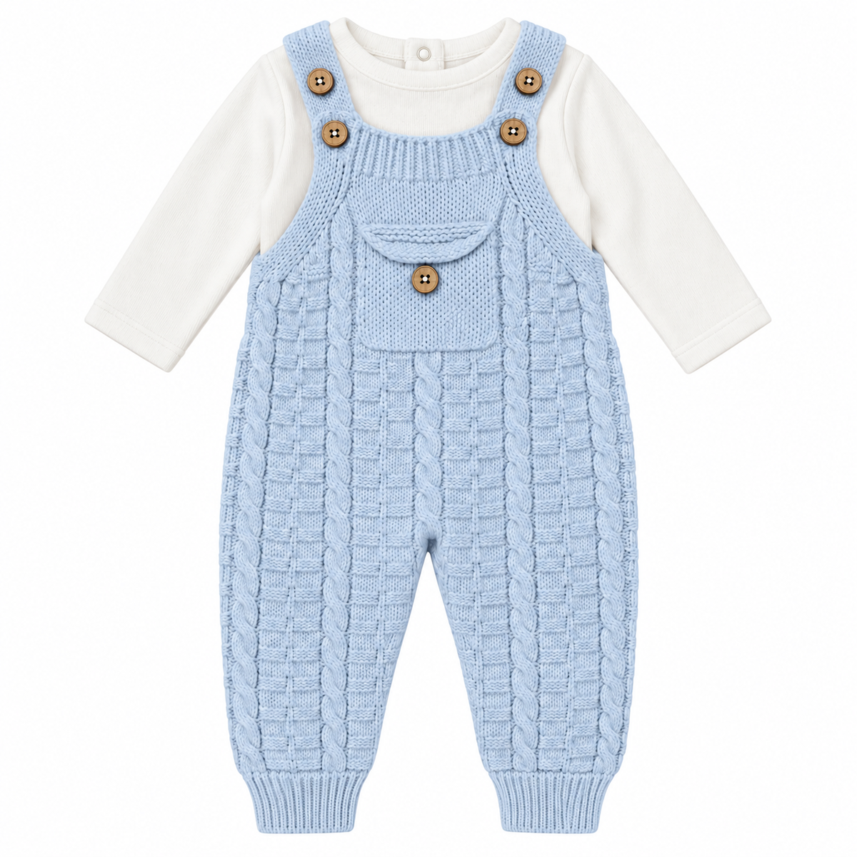 Baby Boys Knitted Dungaree Outfit