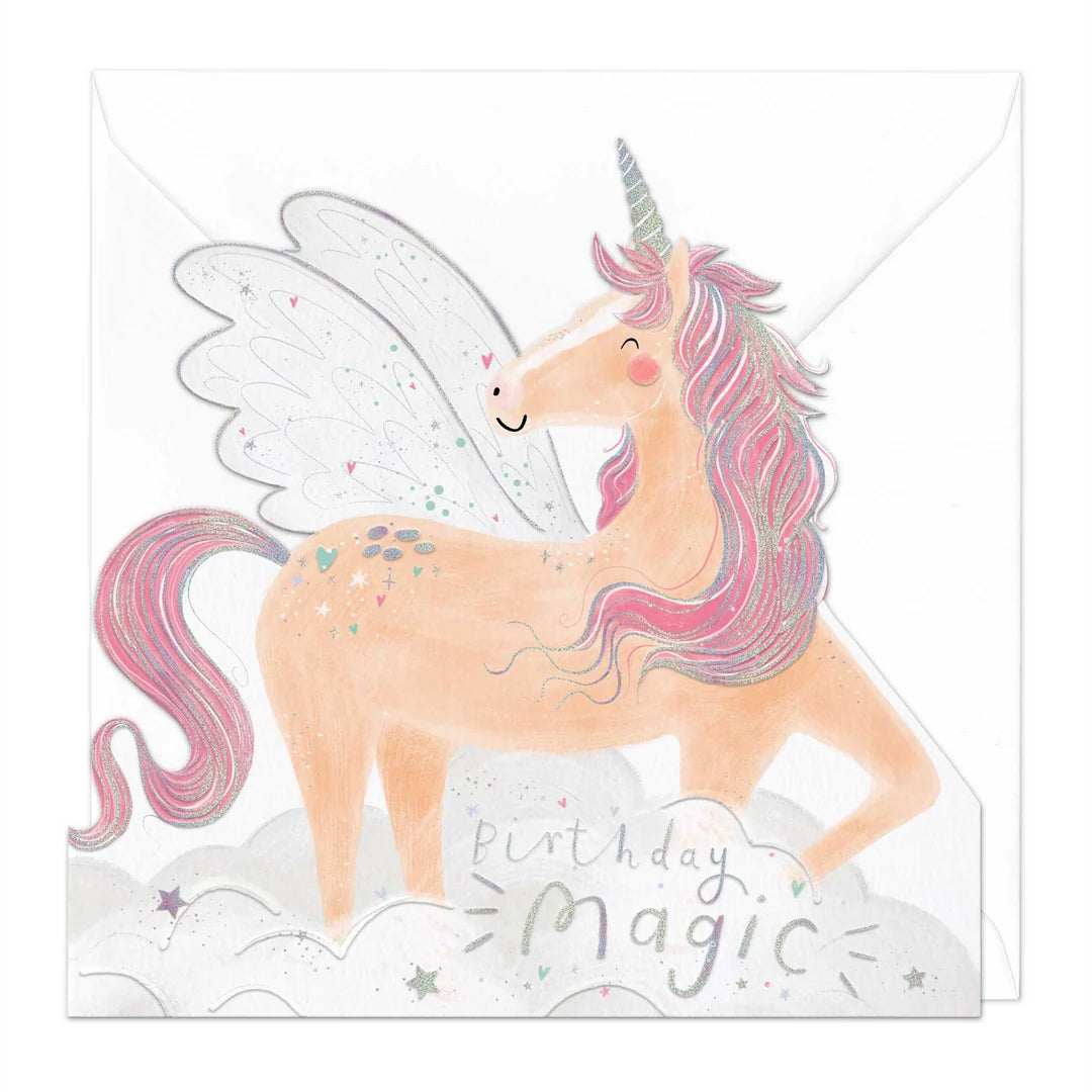 Magical Unicorn Birthday Cut-Out Card
