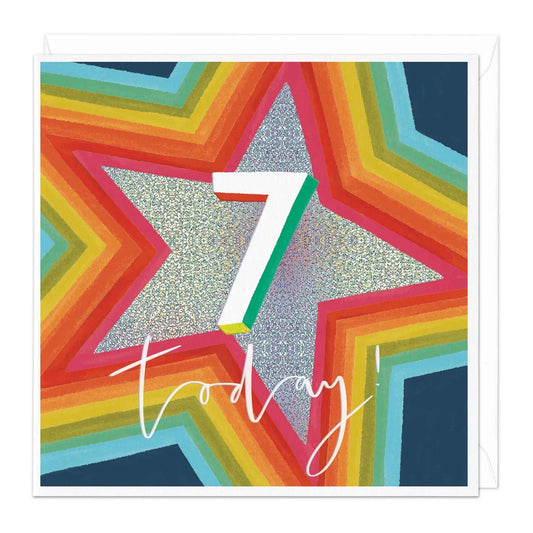 7 Star Birthday Card