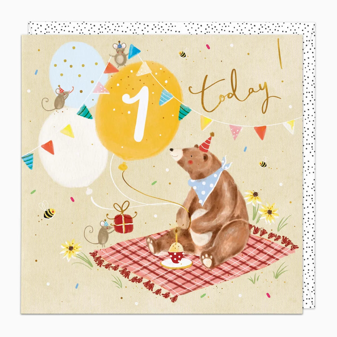Bear's 1st Birthday Card