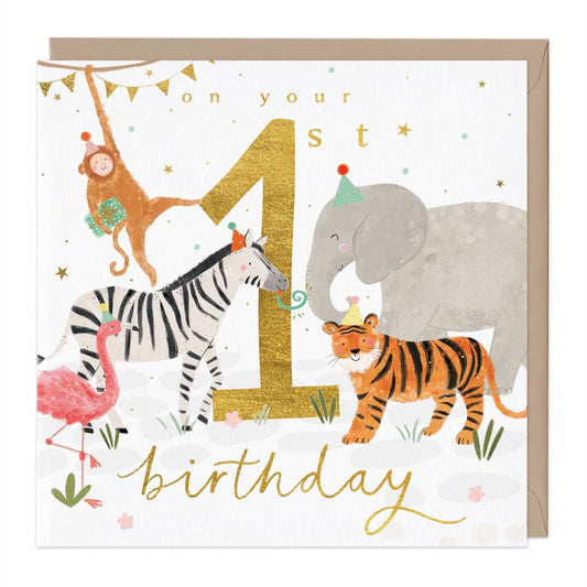 Wild 1st Birthday Card