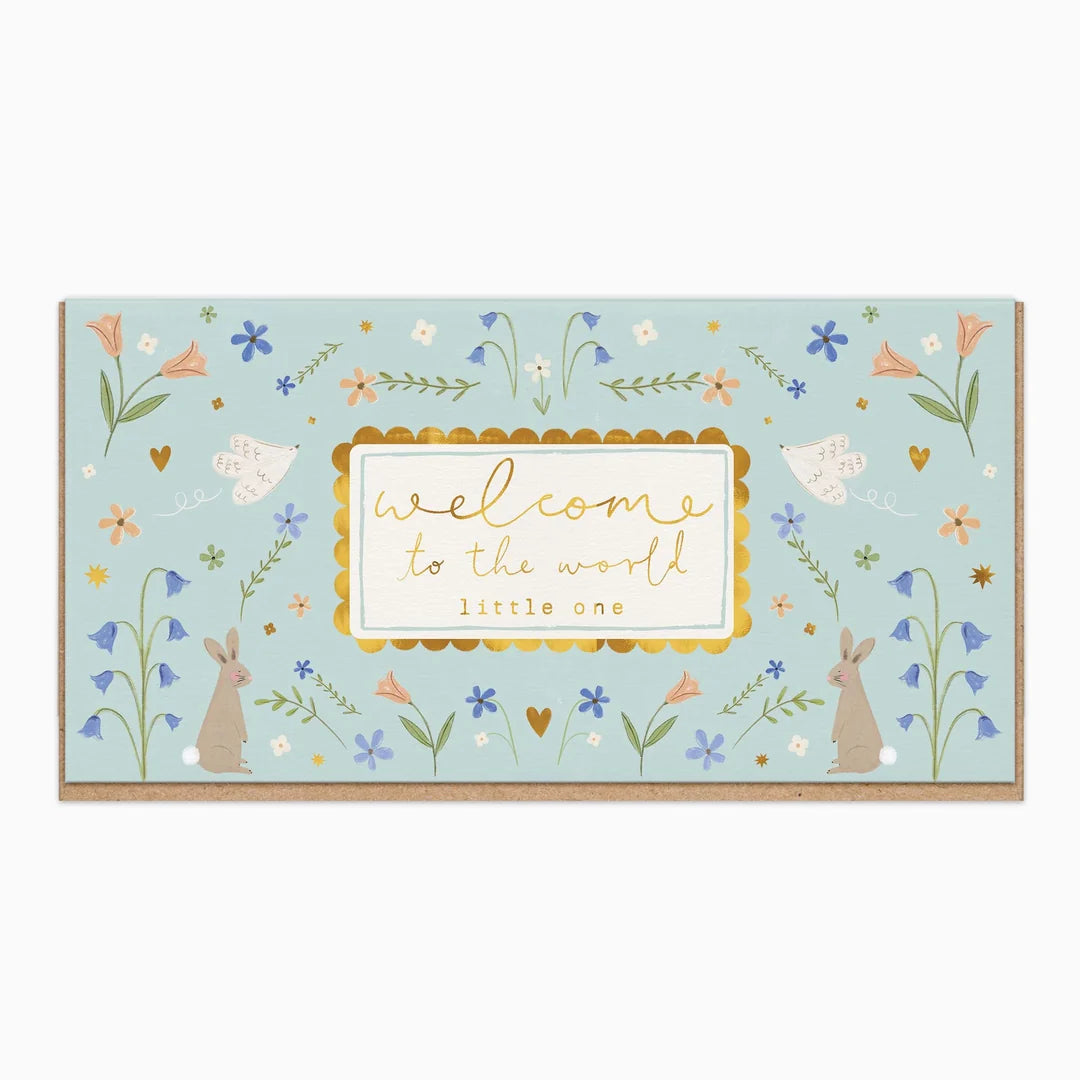 Bunnies & Birds New Baby Card
