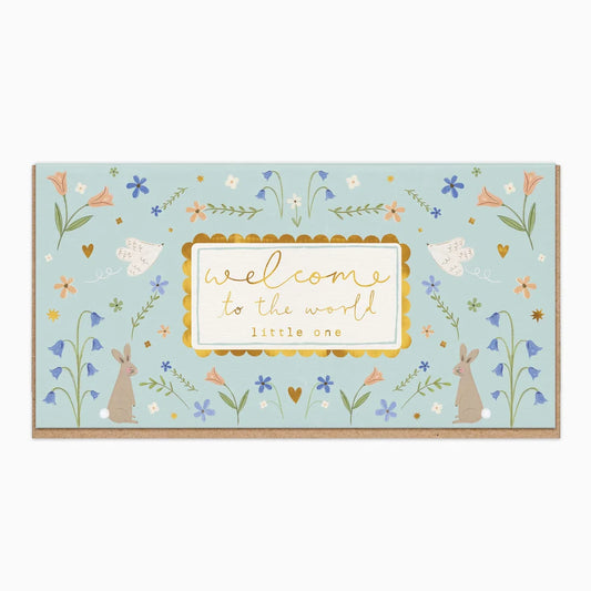 Bunnies & Birds New Baby Card