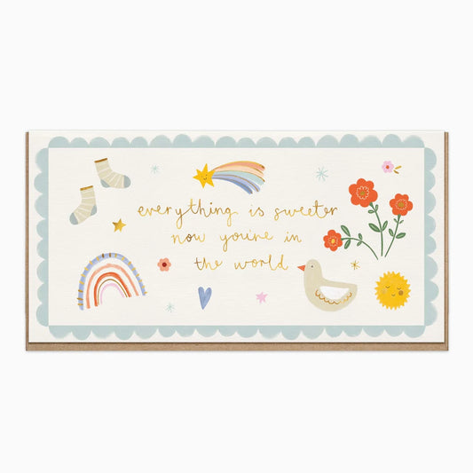 You're In The World New Baby Card
