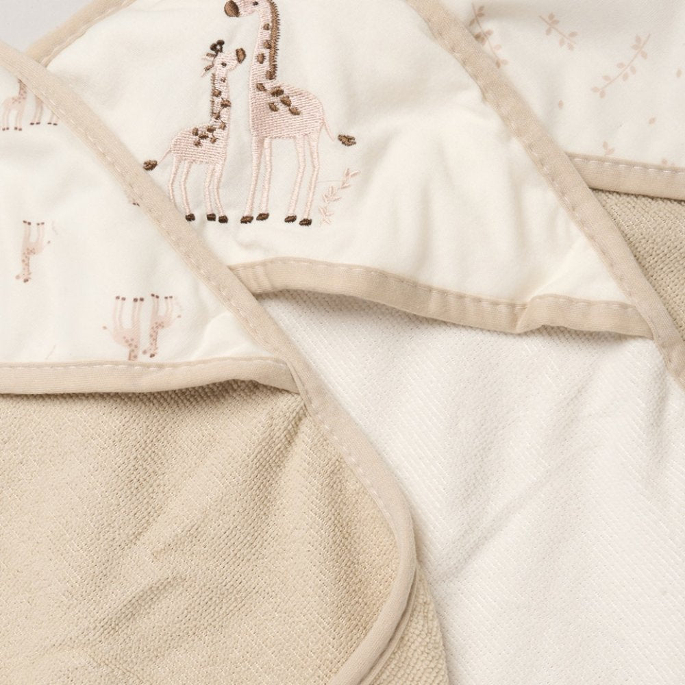 Giraffe Hooded Towel & Washcloth Set