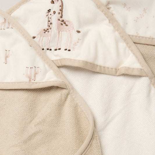 Giraffe Hooded Towel & Washcloth Set
