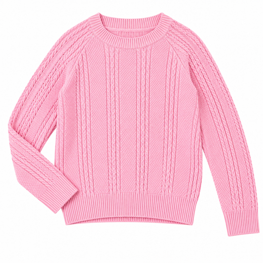 Girls Cable Knit Jumper