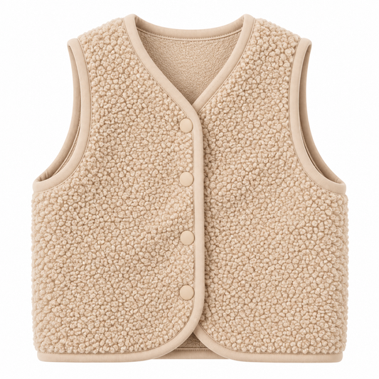Beige Borg Gilet