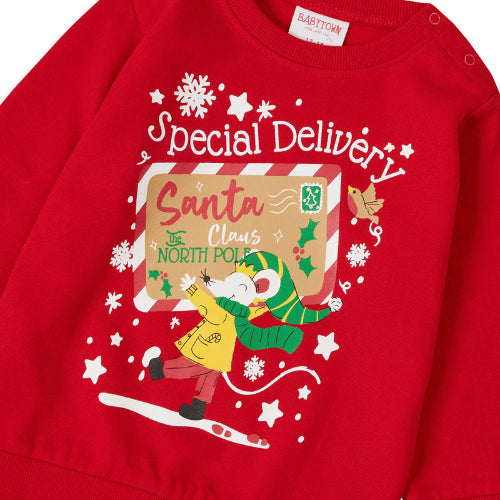 Baby Printed Fleece Christmas Sweatshirt