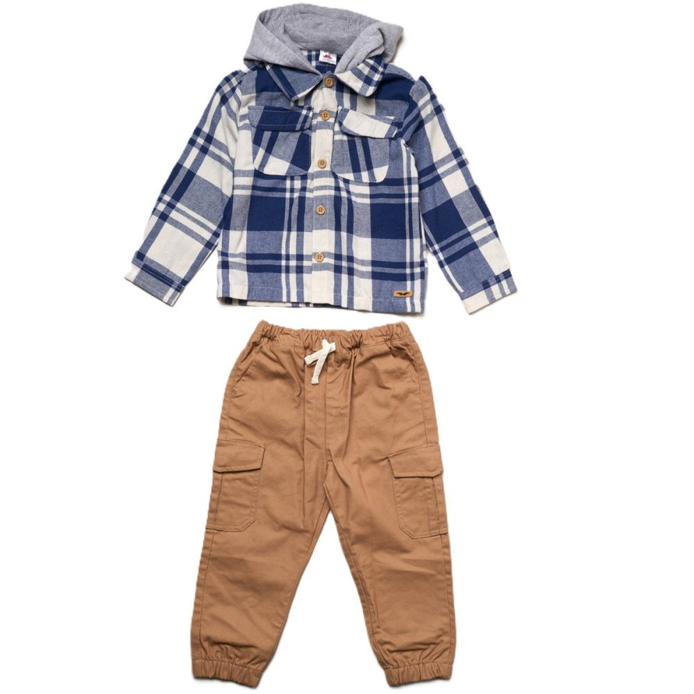Boys Checked Jacket Outfit