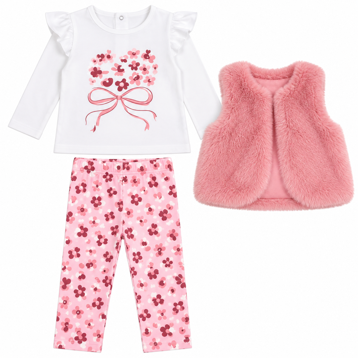 Girls Faux Fur Gilet Outfit