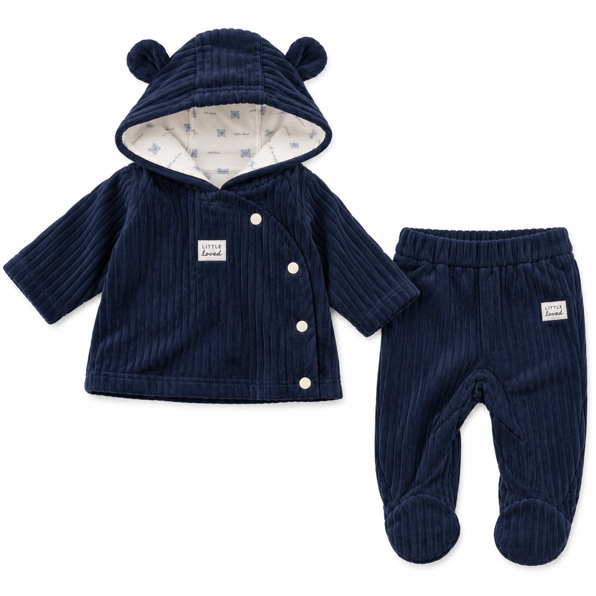 Baby Boys Ribbed Velour Outfit