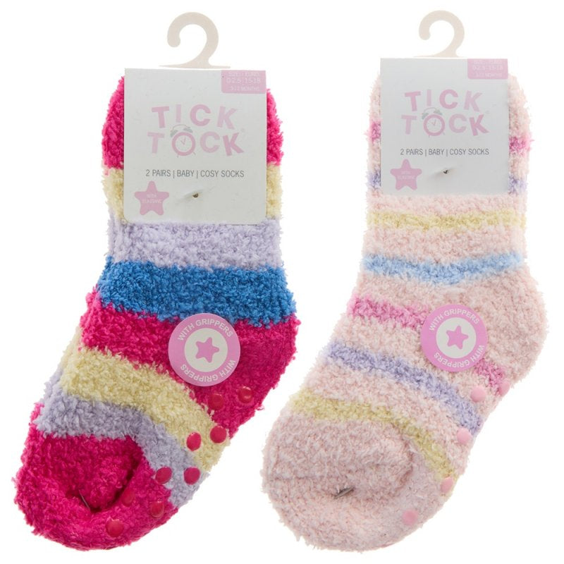 Baby Girls Cosy Socks with Grippers