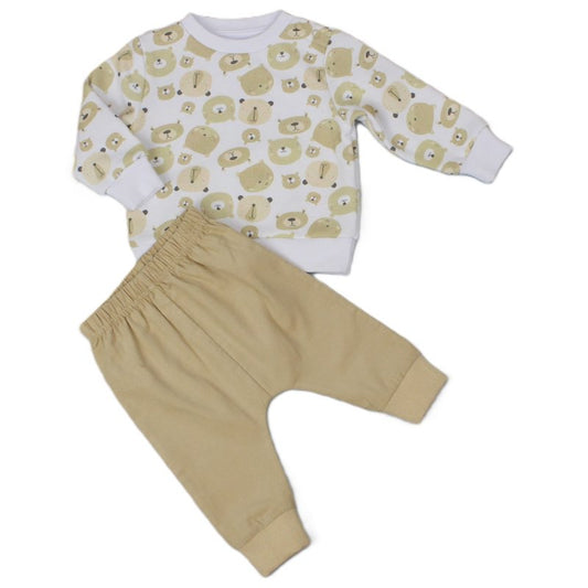 Baby Boys Bear Sweatshirt & Cords Outfit