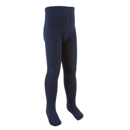 Girls Navy Knitted Tights