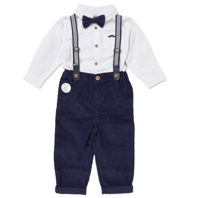 Baby Boys Bodysuit Shirt & Cord Trouser Outfit