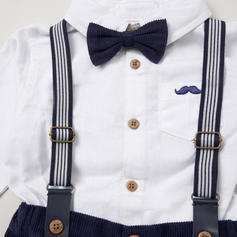 Baby Boys Bodysuit Shirt & Cord Trouser Outfit