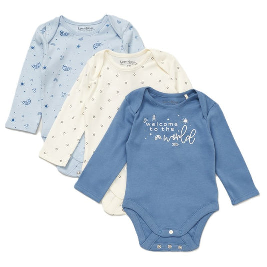 Baby Boys Organic Long Sleeve Bodysuits