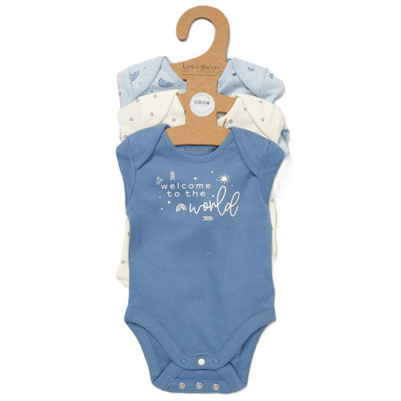 Baby Boys Organic Long Sleeve Bodysuits