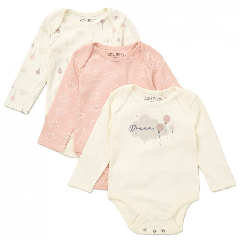 Baby Girls Organic Long Sleeve Bodysuits