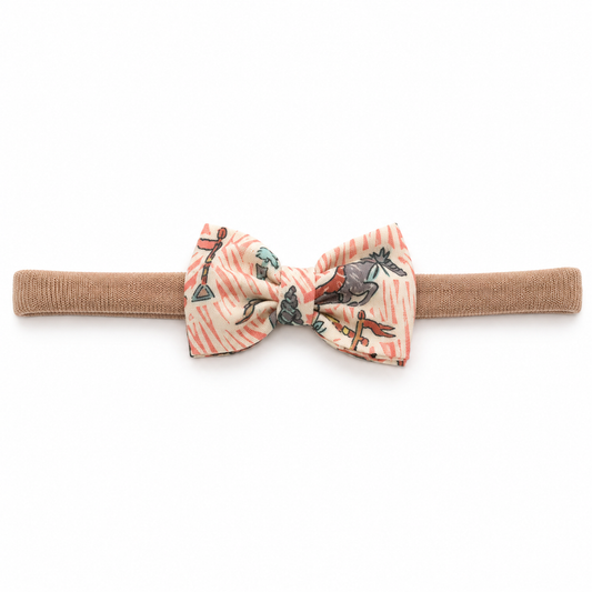 Liberty Gymkhana - Blush Small Bow Headband
