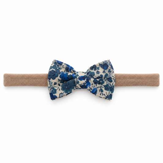 Liberty Emma & Georgina - Navy Small Bow Headband