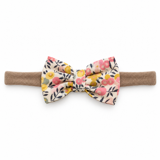 Liberty Wiltshire Bud - Lemon Curd Small Bow Headband