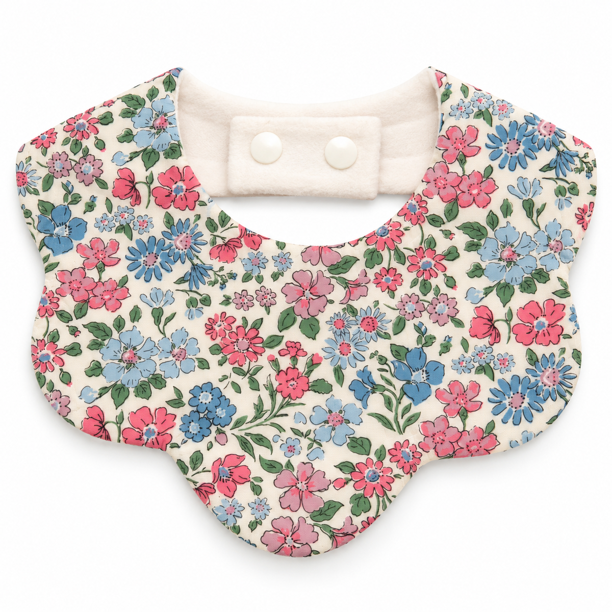 Liberty Annabelle - Pink Scallop Edge Bib