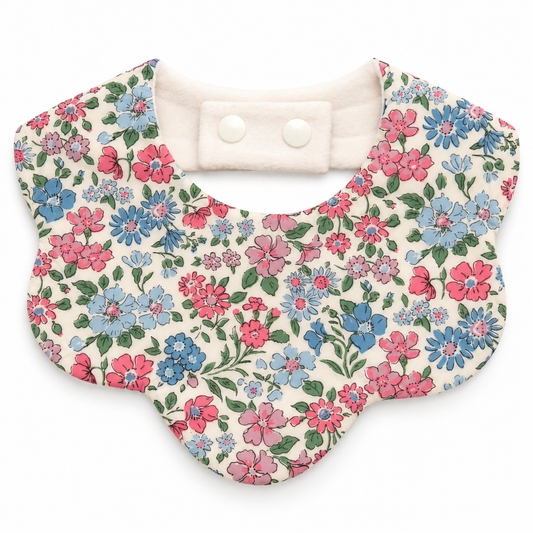 Liberty Annabelle - Pink Scallop Edge Bib