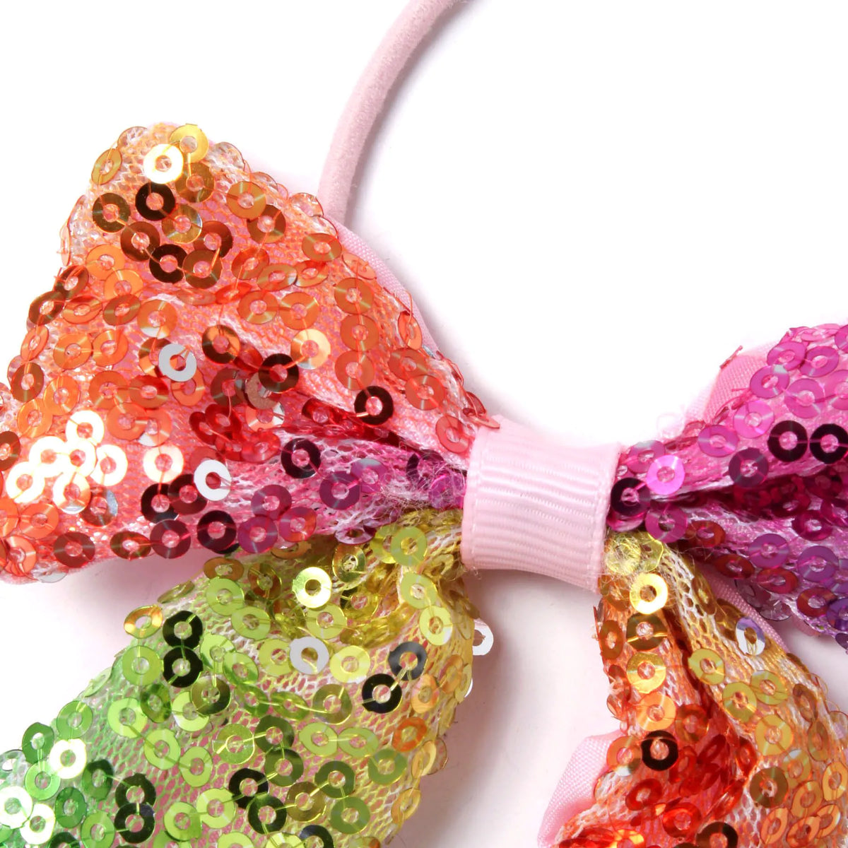 Bow Elastic - Rainbow Sequins