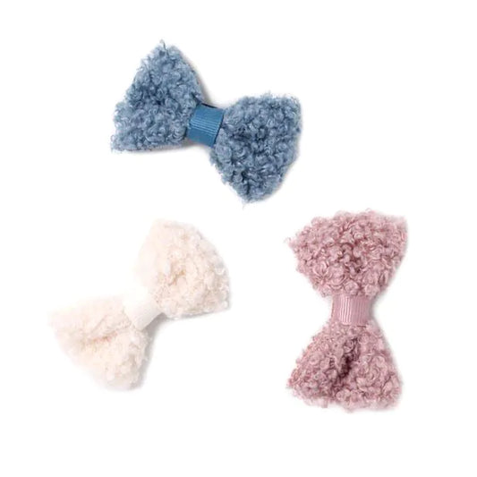 Set Of 3 Boucle Bow Clips