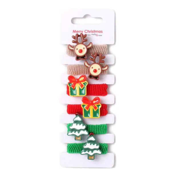 Christmas Character Ponios - Set Of 6