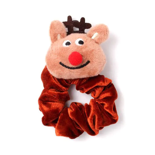 Reindeer Face Scrunchie