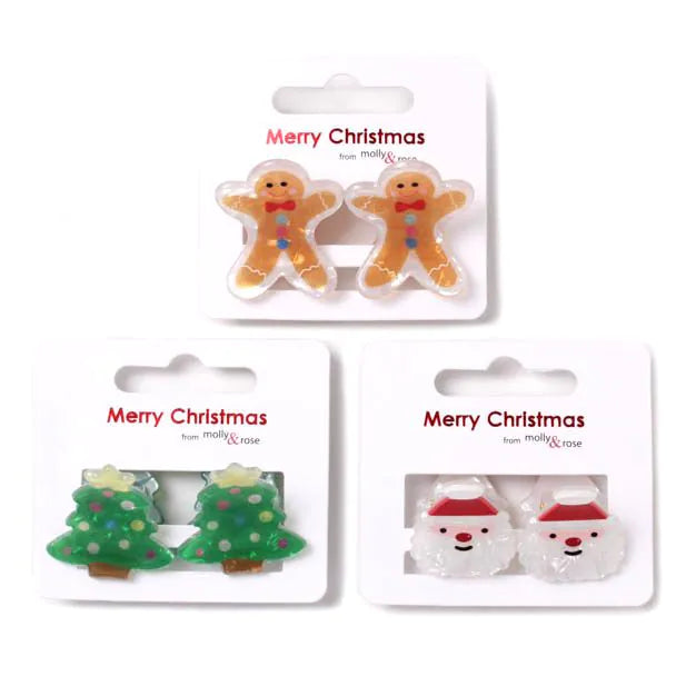 Set Of 2 Christmas Mini Clamps
