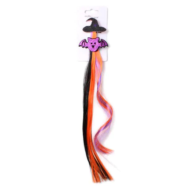 Set Of 2 Halloween Hair Clips With Synthetic Hair