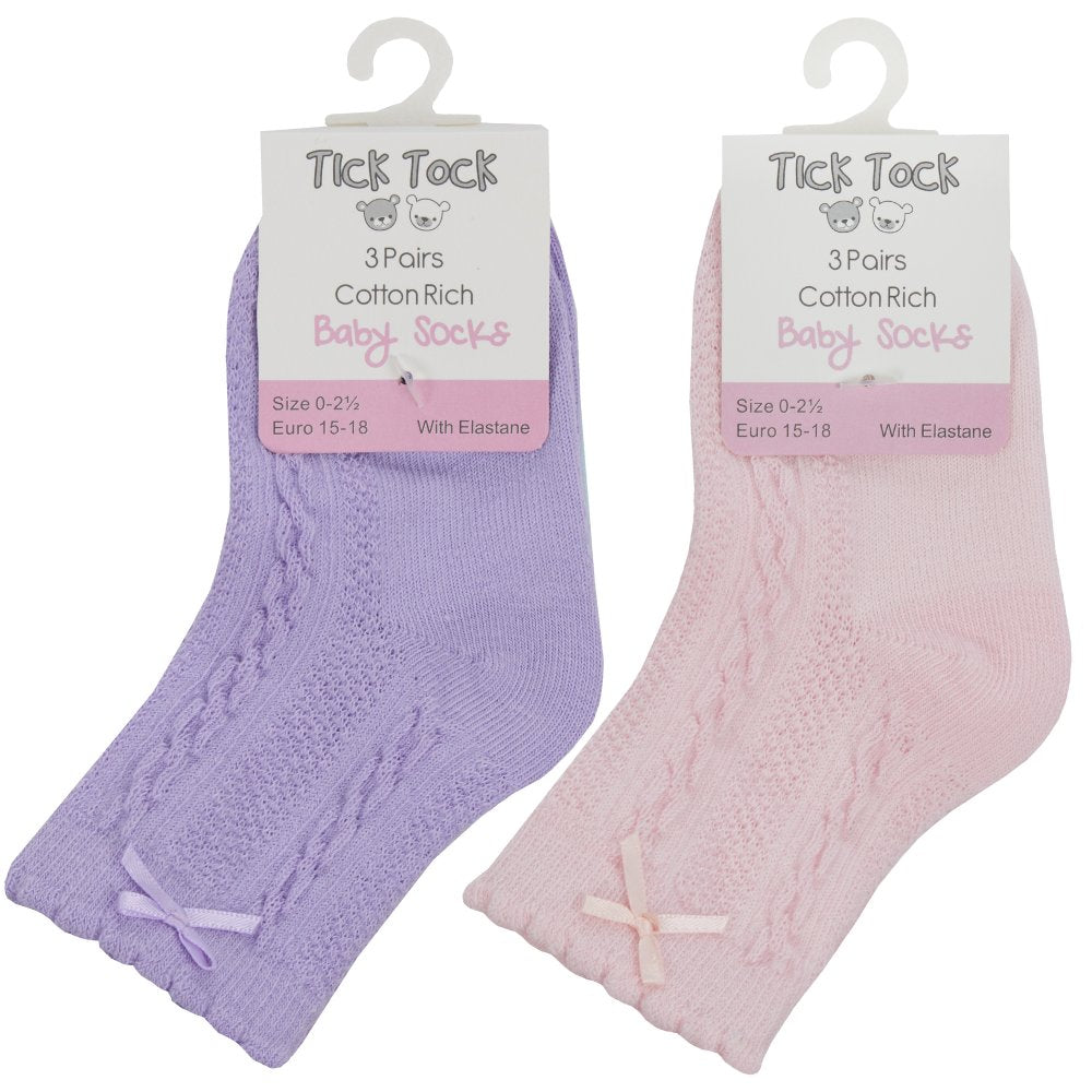 Baby Girls Cable Knit Socks