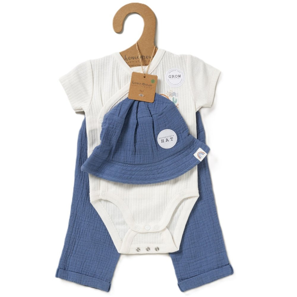 Baby Boys Organic 3 Piece Outfit